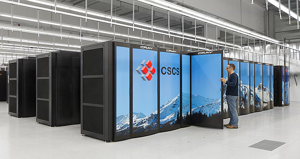 O supercomputador "Piz Daint” do Swiss National Computing Center. Crédito: CSCS
