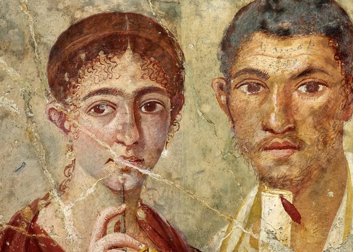 Afresco em Pompeia de Terentius Neo e sua esposa.