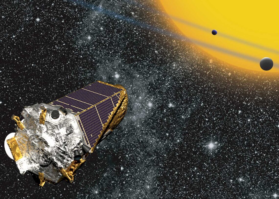 Concepção artística do telescópio espacial Kepler. Imagem: NASA