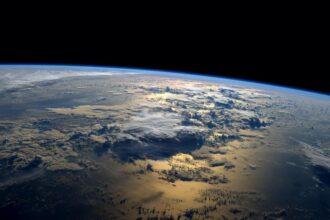 A Terra vista do espaço por um astronauta