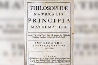 Foi descoberto de uma biblioteca francesa uma cópia do primeiro livro de Isaac Newton. Em leilões pode valer milhões de dólares. (Crédito da imagem: SSPL / Getty Images)