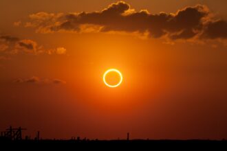 Annular eclipse ring of fire