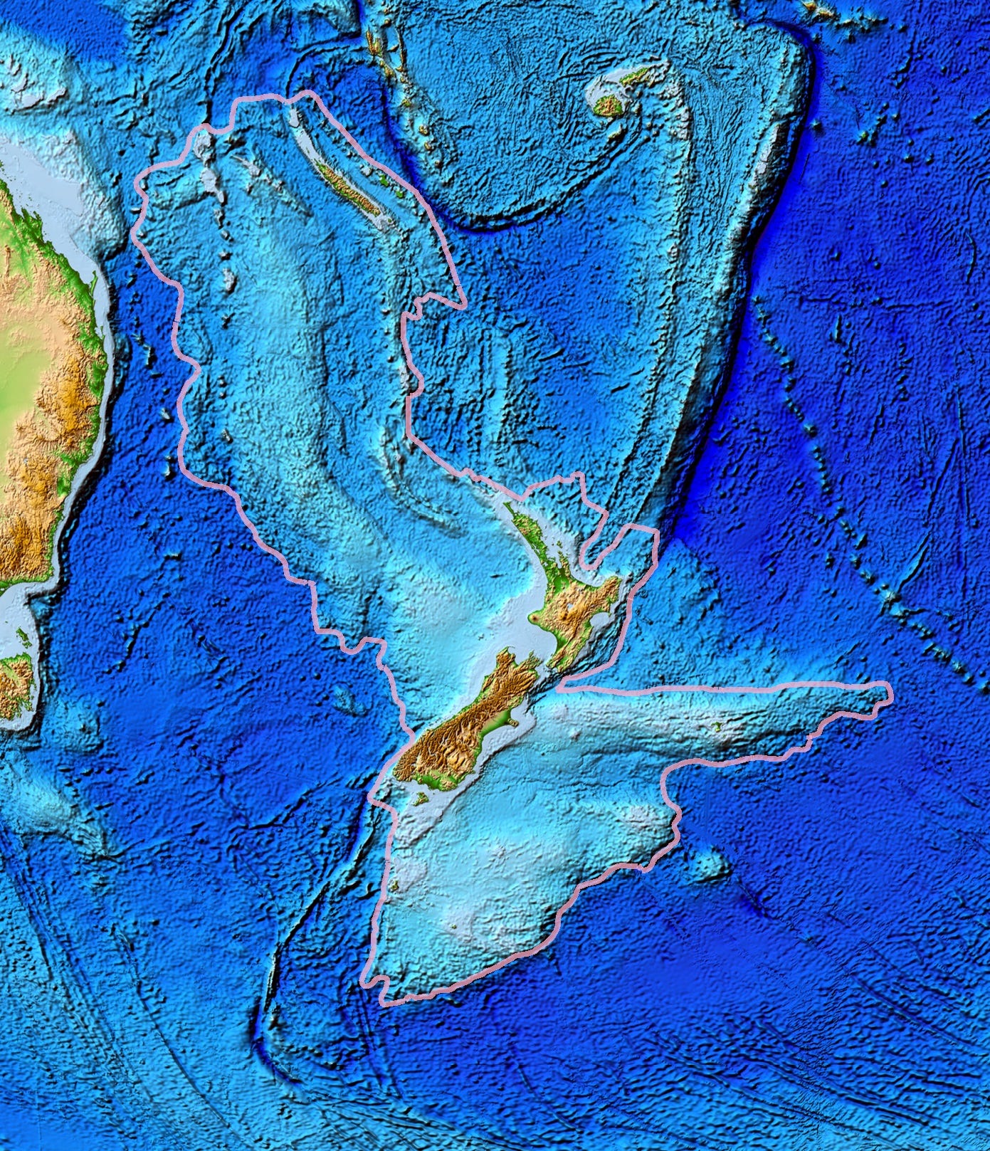 continente extinto da nova zelândia