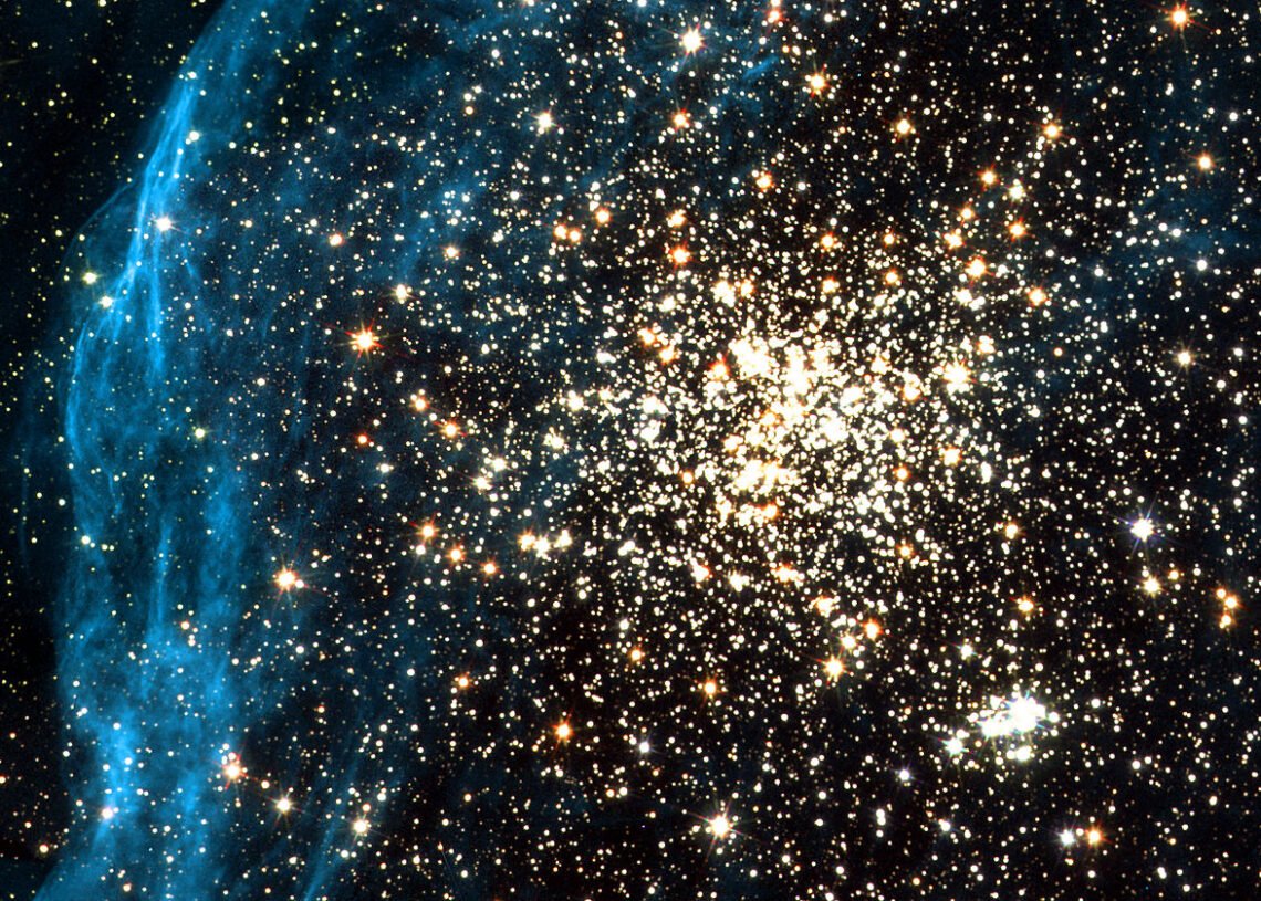 Aglomerado globular NGC 1850. Imagem: Wikipédia