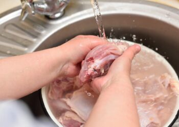 Existe uma forma mais segura de lavar o frango segundo a física