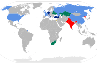 mapa dos paises com armas nucleares
