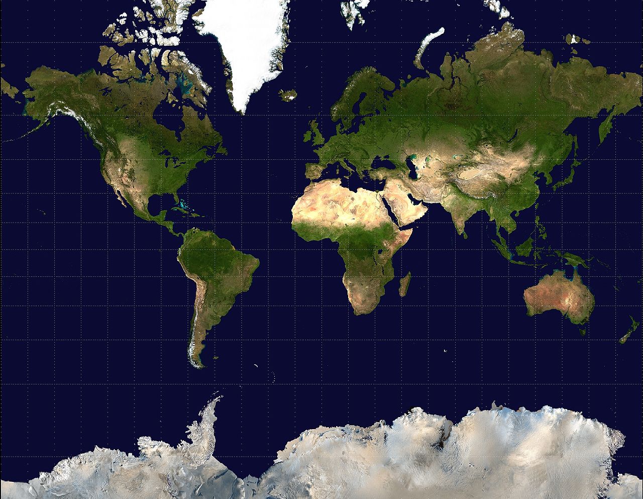 Mapa mural Mapamundi Mercator Eurocéntrico - Físico / Político