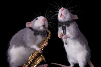 ratos dancam no ritmo da musica