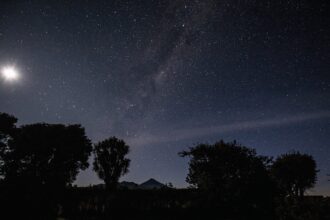 Moonlit night sky looking south 49458657118