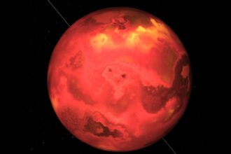 Uma ilustração do exoplaneta Gliese 367 b