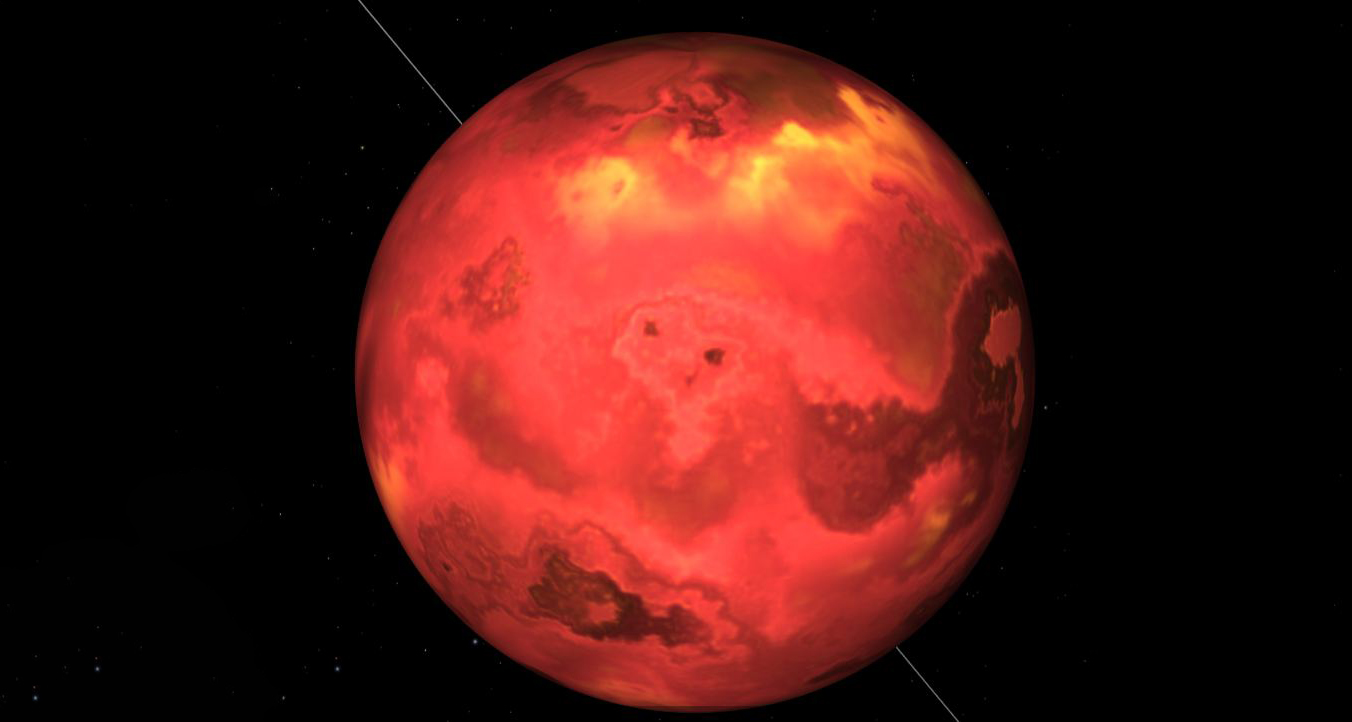 Uma ilustração do exoplaneta Gliese 367 b
