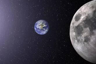 Terra e seu satélite natural, a Lua