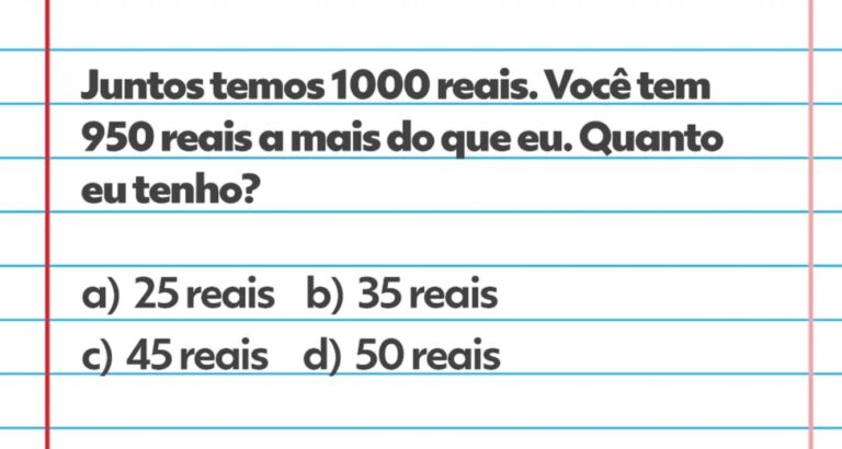 Imagem da web que viralizou com o problema matemático